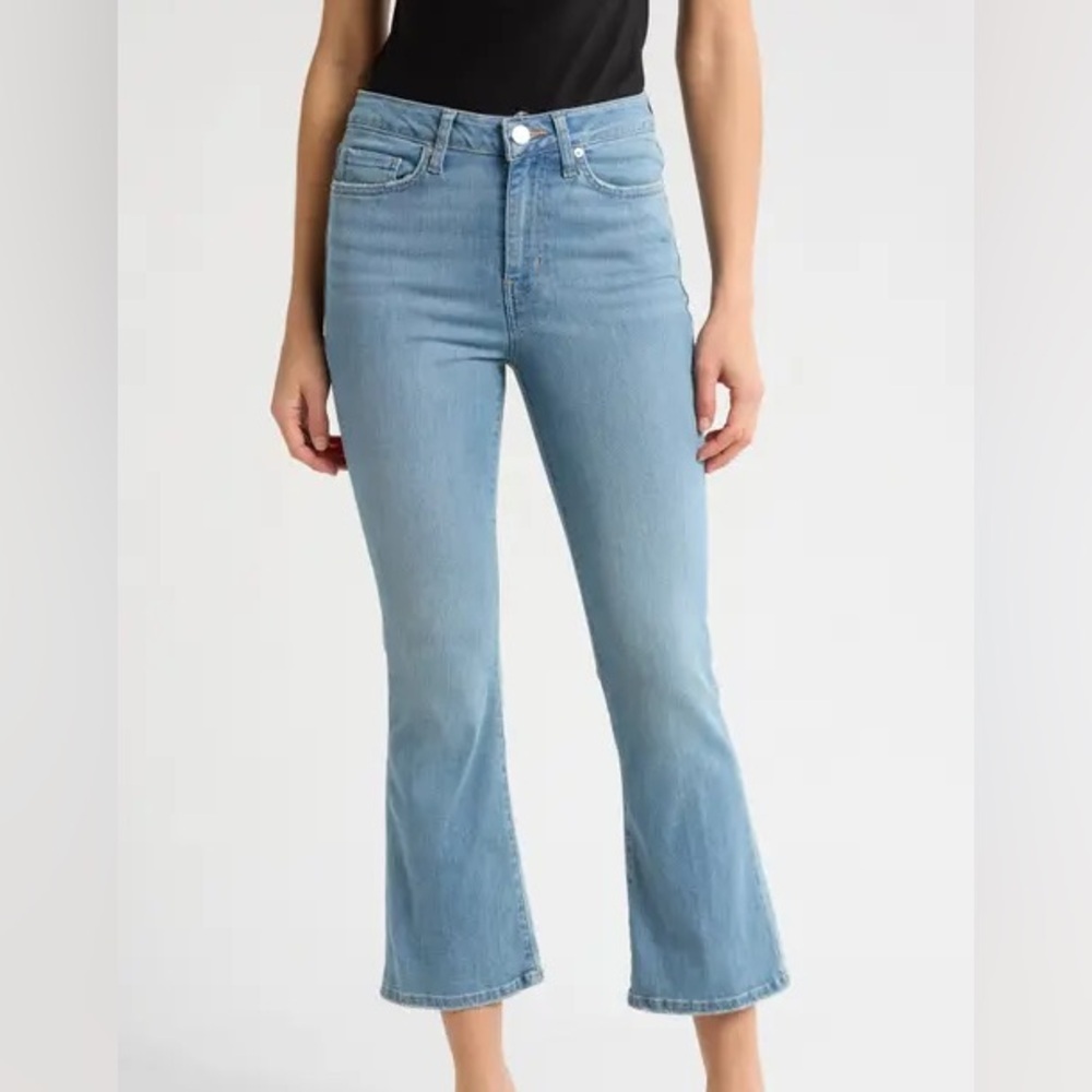 Wrangler High Rise Bootcut Cropped Jeans Blue Denim Size 12